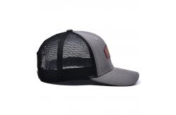 China Customizable Cotton-Front Trucker Cap with Sweatband Custom Lether Patch supplier