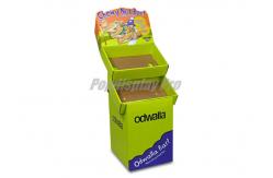 China Eco Friendly Cardboard Dump Bins Stylish 2 Trays Seated On Base supplier