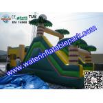 Inflatable Bouncer Slide , Commercial Grade Bounce Houses Coconut Trees Tropical Themed for sale