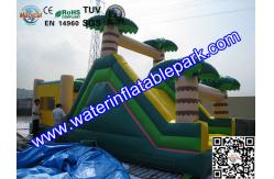 China Inflatable Bouncer Slide , Commercial Grade Bounce Houses Coconut Trees Tropical Themed supplier