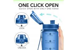 China HAS 32oz Motivational Water Bottles With Time Marker & Fruit Strainer supplier