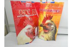 China Reusable Laminated Aluminum Foil Stand Up Mylar Pouches In Red supplier