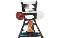 China Diesel Engine Portabe Horizontal Band Saw Cutting Machine For Wood supplier