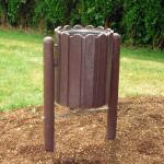 Outdoor Trash Can Garbage Recycle Bin Metal Trash Recycling Trash Can