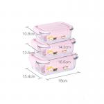 680ml Snap Locking Airtight Glass Meal Prep Container for sale