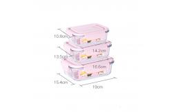 China 680ml Snap Locking Airtight Glass Meal Prep Container supplier