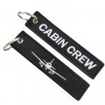Cabin Crew White Keychain Fashion Trinket Aviation Gift Accessories Airplane Embroidery Keychain Flett Crewe Keychains for sale