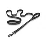 Highly Reflective Nylon Dog Leash Customized With Soft Thick Padded Double Handles for sale