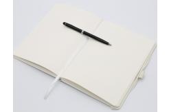 China Pure White Custom Journal Notebook Foil Stamping Hard Cover With Pen Loop supplier