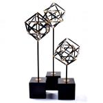 Black Marble Base Resin Abstract Shape Decorative Art Craft for sale