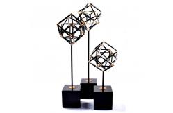 China Black Marble Base Resin Abstract Shape Decorative Art Craft supplier