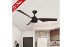 China Reading Room 64.4w ABS Ceiling Fan Dc Inverter Silent Design supplier