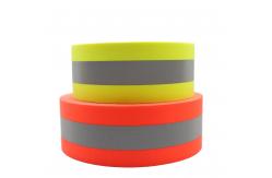 China Clothes Vests Dyed Bright Reflective Fabric Suppliers Grey Green Reflective Fabric Tape supplier
