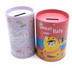 PMS Offset Printing Round Metal Money Tin Custom Size for sale