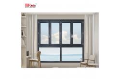China Tempered Glass Bay Folding Window Doors Anodized Finished supplier