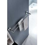 650mm Double Bathroom Towel Bars Rack SUS304 Wall Mount Polished Finish for sale