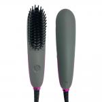 PTC Heating Aluminum Electric Hair Brush Portable Mini Hair Straighteners Brush FCC for sale