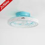 Remote Control LED Ceiling Fan 20 Flush Mount With Low Noise And Timing