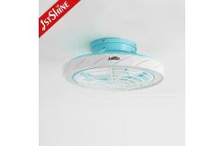 China Remote Control LED Ceiling Fan 20 Flush Mount With Low Noise And Timing supplier