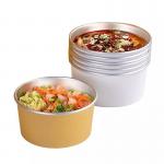 1235ml Aluminum Foil Paper Bowl With Lid Insulated Leak Proof Paper Bowl for sale