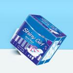 Disposable Sanitary Napkin White With Blue Chip Non Woven  For Menstrual Use for sale