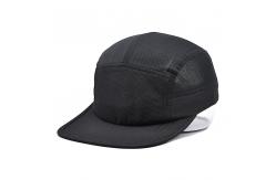 China Custom Breathable Mesh Running Hat 5 Panel Nylon Camper Cap With Embroidery supplier