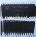 MCU Microcontroller Unit S87C752-1N28-  -80C51 8-bit microcontroller family 2K/64 OTP/ROM, 5 channel 8 bit A/D, I for sale