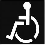 Wheelchair Symbol Pavement Marking Stencils Public Place Reusable Paint Spurt Stencil for sale