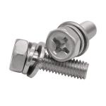 SUS304 Cross Recessed Composite Screws Hex Head Stainless Steel Screw for sale