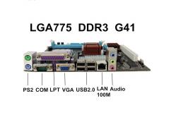 China Intel G41 Xeon Motherboard 2x1.5V DDR3 And DDR2 Ram DIMM 8GB supplier