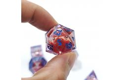 China Red flow sand Resin multi -noodle tablet game dice set  dnd dice supplier