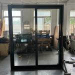 Customized Glass Sliding Door With Eco friendly Silicone Sealant And Security System for sale