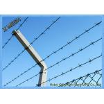 Double Twist Core Galvanized Military Barbed Wire For Security Fencing And Barriers for sale