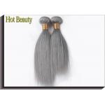Silver Grey 100% Virgin Human Hair Extensions Double Machine Weft No Tangling