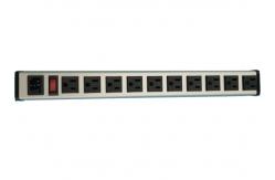 China 10 Way Rack Mount PDU Power Distribution Unit With Surge Protection Customized supplier