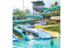 China Curve Fiberglass Pool Water Slide Water Amusement Park Equipment 500kg Capacity supplier
