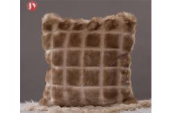 China Super Soft Plush Mongolian Fur cushion Cover , Mongolian Fur Throw Pillow cover supplier