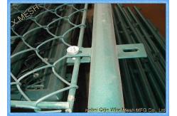 China Q195 Hot Dipped Galvanized Iron Green Chain Link Fence Panels 10m / 15m Length supplier