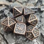 Heavy Metal Dice Sets Wear Resistant Handcrafted Polyhedral Dice Set for sale