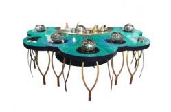 China Stainless Steel Commercial Teppanyaki Grill Table Electricial Tube Induction 8KW supplier
