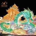 Dragon Animal Art Lantern for Street Decoration Waterproof Silk Festival  Lantern  for sale