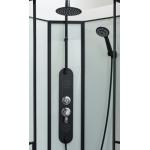 Customize Shower Room And Black Frame With Tray And Roof