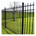 Powder Coated Top Spear Metal Tubular Black Fence Panels For Home Garden for sale