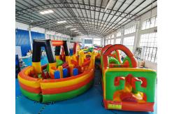 China ODM 1000D Inflatables Obstacle Course Kids Bounce House Slide supplier