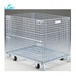 Industrial Transport Storage Equipment Folding Wire Mesh Roll Container Cages Trolleys