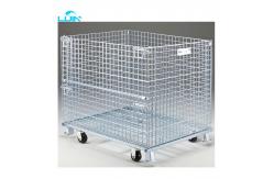 China Industrial Transport Storage Equipment Folding Wire Mesh Roll Container Cages Trolleys supplier