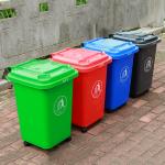 30L Best Price Plastic Waste Bin Garbage Can Trash Recycling Can Office Dustbin with Pedal for sale