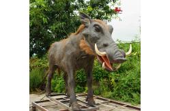 China Customized Realistic Animatronic Animals Wild Boar Model With Alive Roaring Sound supplier