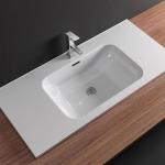 European Types Cabinet Basin Counter Top Vanity Basin Rectangular Thin Washbasin for sale