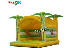 China Customized Coconut Tree Inflatable Bounce House 0.55mm PVC Tarpaulin Material supplier
